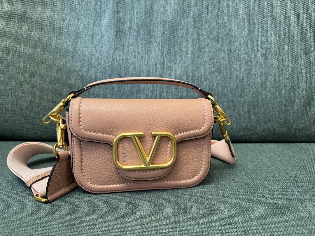 Valentino Garavani Micro Locò Leather Shoulder Bag | Neutrals | \