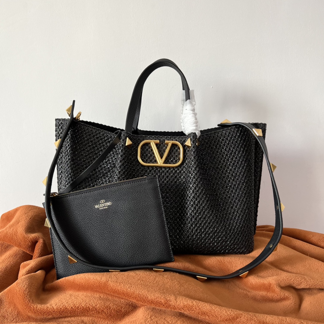 Valentino Women’s Summer Tote Bag Set in Black Elegant