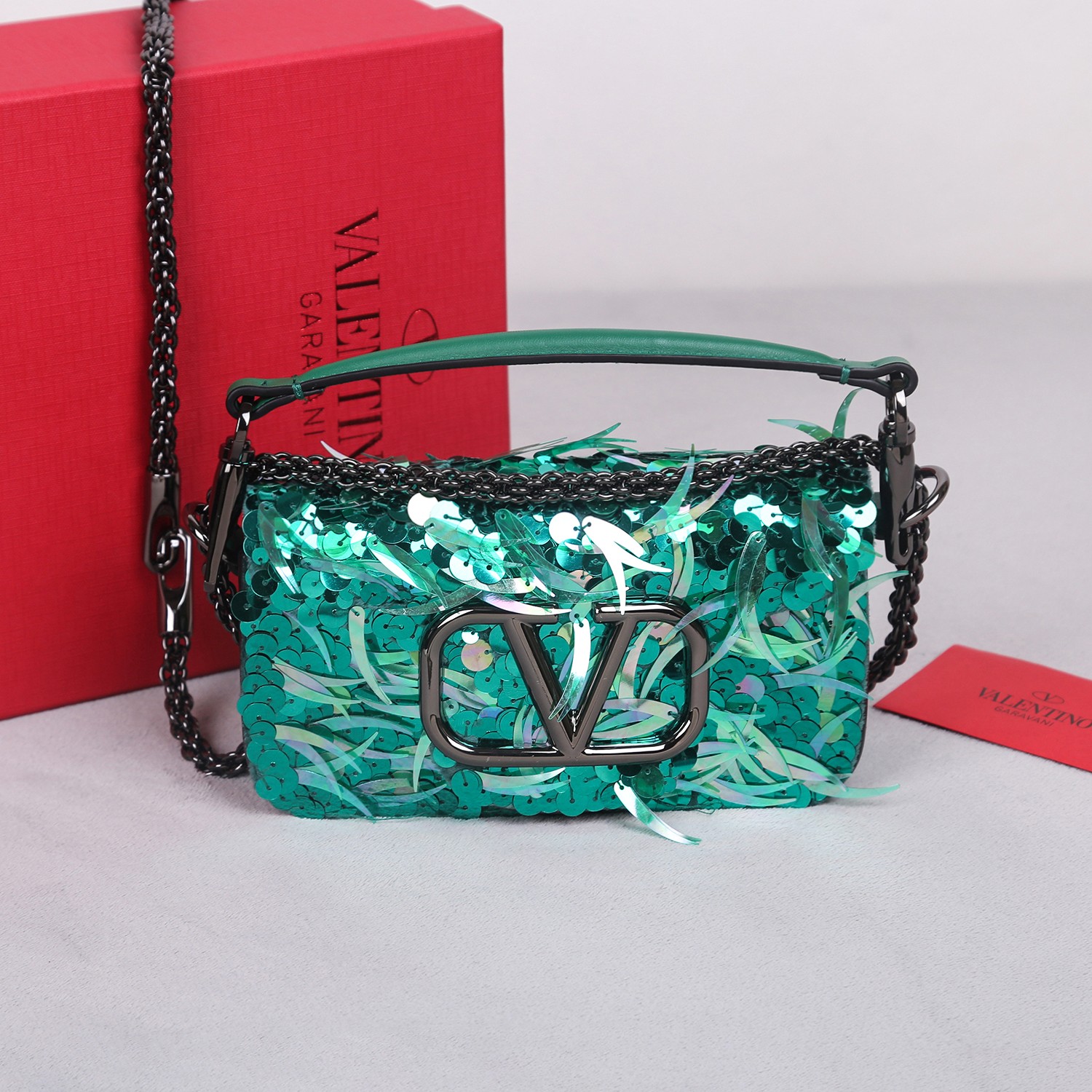 Valentino Garavani Locò Small embellished shoulder bag
