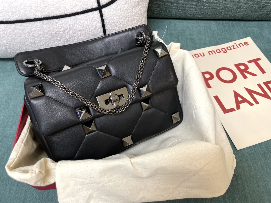 Valentino Rockstud Top Handle Bag – Black Handle Bags