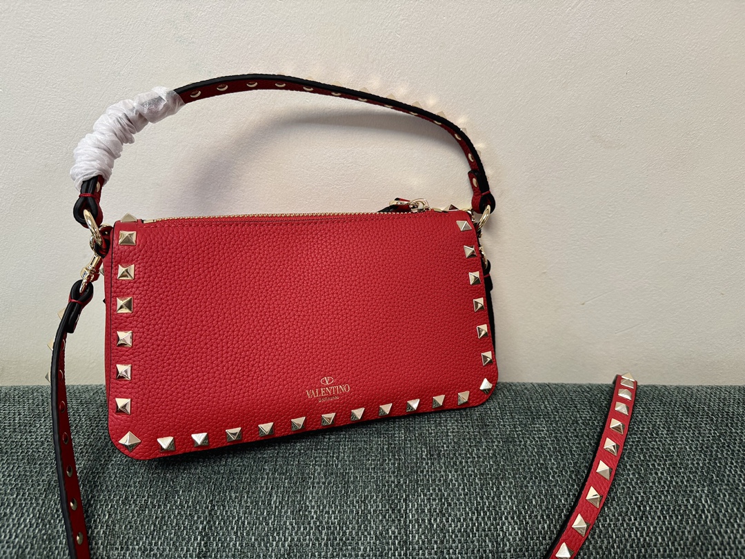 Valentino Garavani Red Small Rockstud Bag Valentino