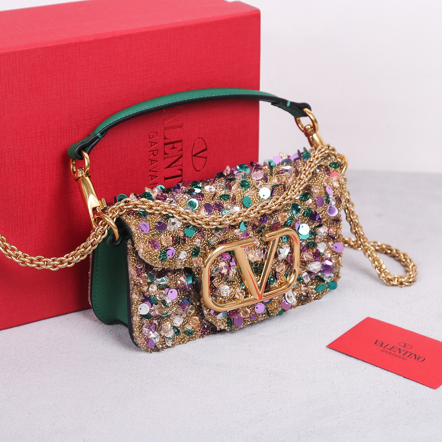 Valentino Garavani Small Locò Embellished Silk Shoulder Bag | Nordstrom