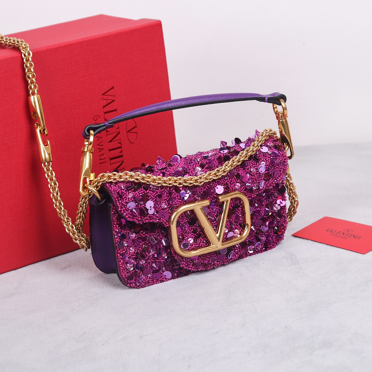 VALENTINO GARAVANI LOCÒ EMBROIDERED SMALL