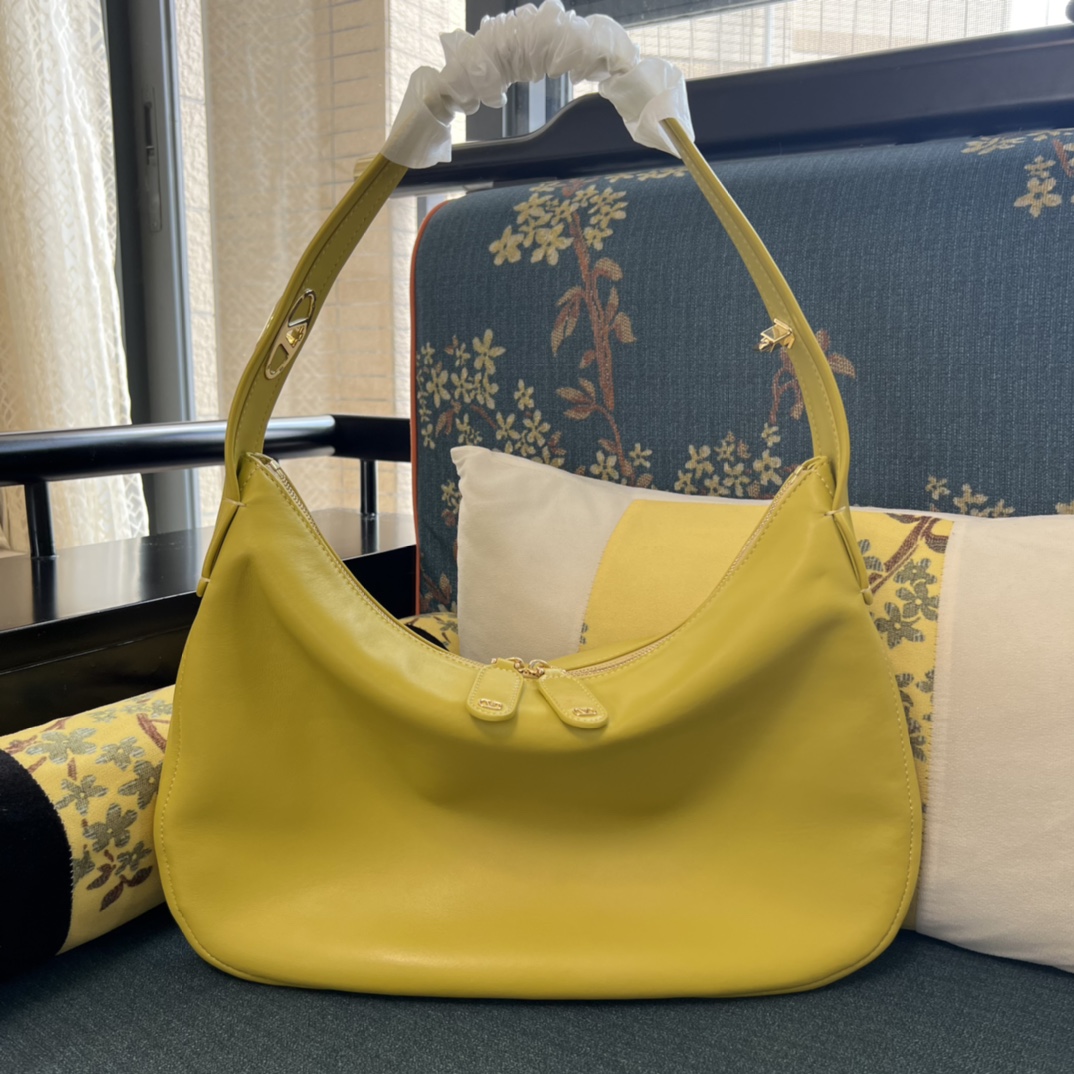 Valentino Garavani Go Hobo Leather tote-bag |YELLOW