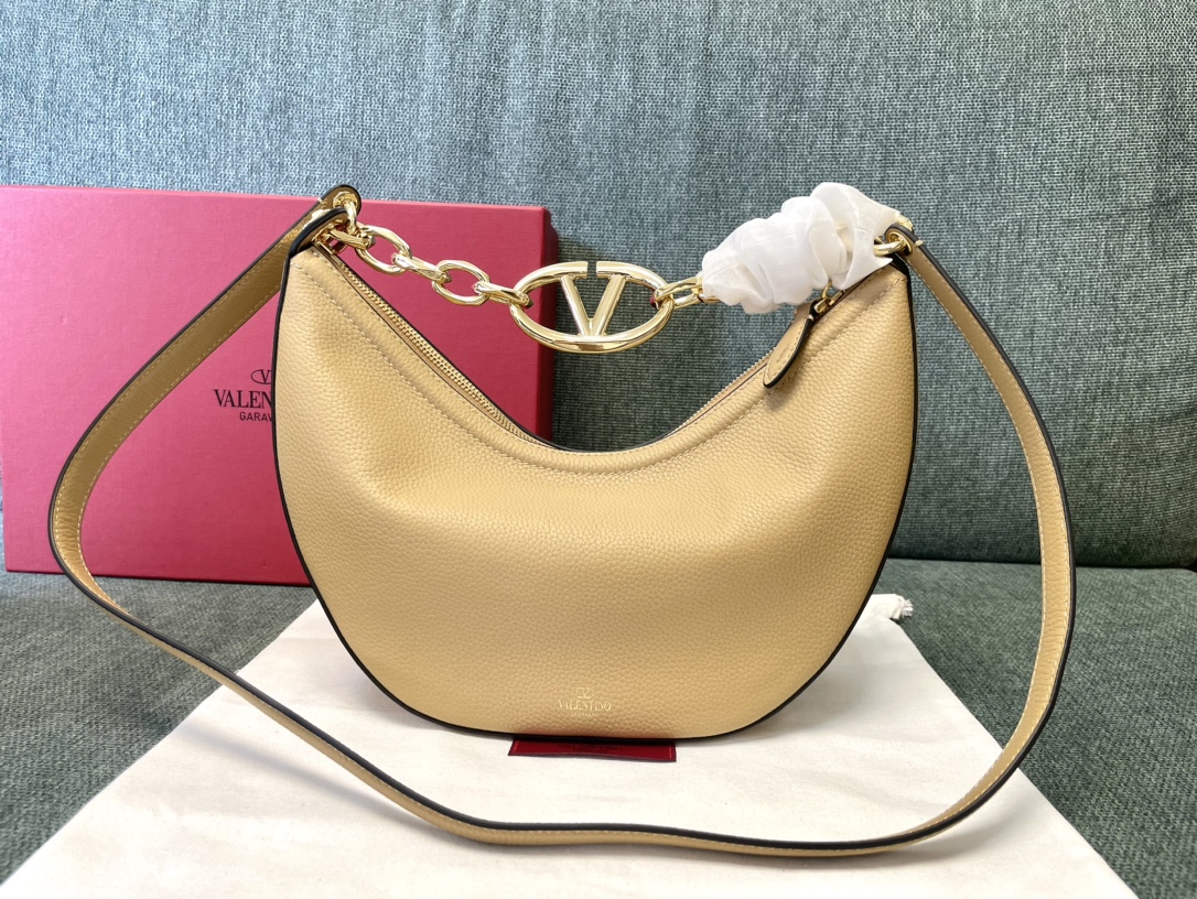 Valentino Garavani Small VLogo Moon Leather Shoulder Bag |