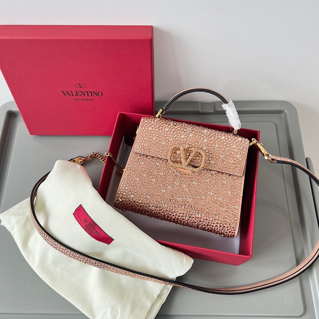 Valentino Vsling Mini Handbag With Sparkling Embroidery for