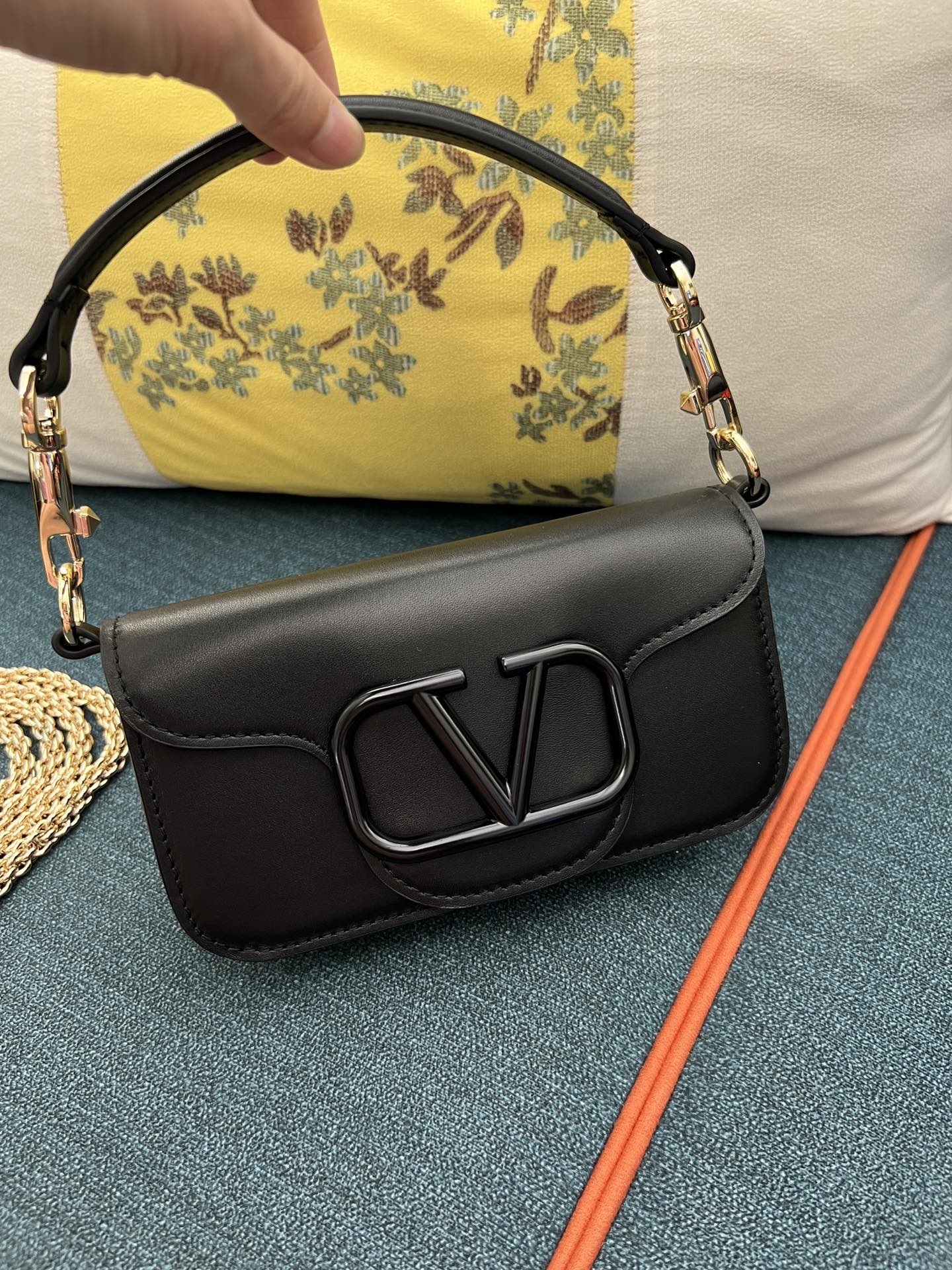 Valentino Mini Valentino Garavani Locò Crossbody Calfskin Bag for M