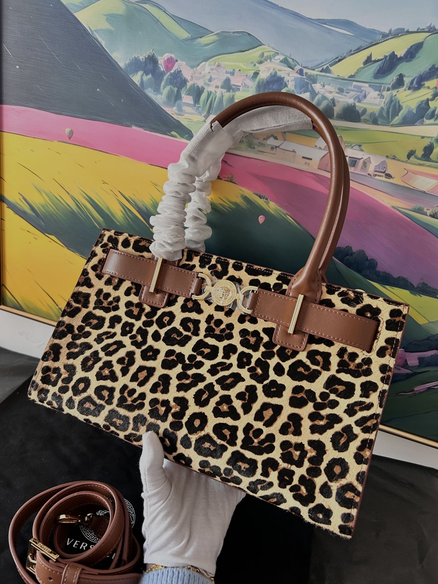 Versace La Medusa Embellished Bucket Bag |