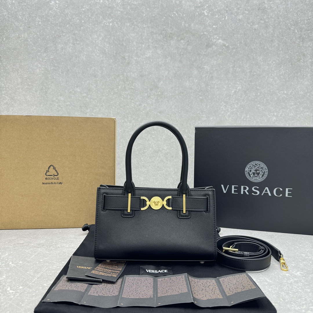 Versace Medusa ’95 Small Tote Bag Black,Gold | VERSACE US